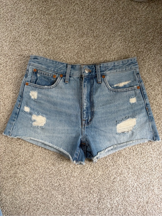 Madewell Pants - Madewell Light Blue Distressed Denim Cutoff Shorts